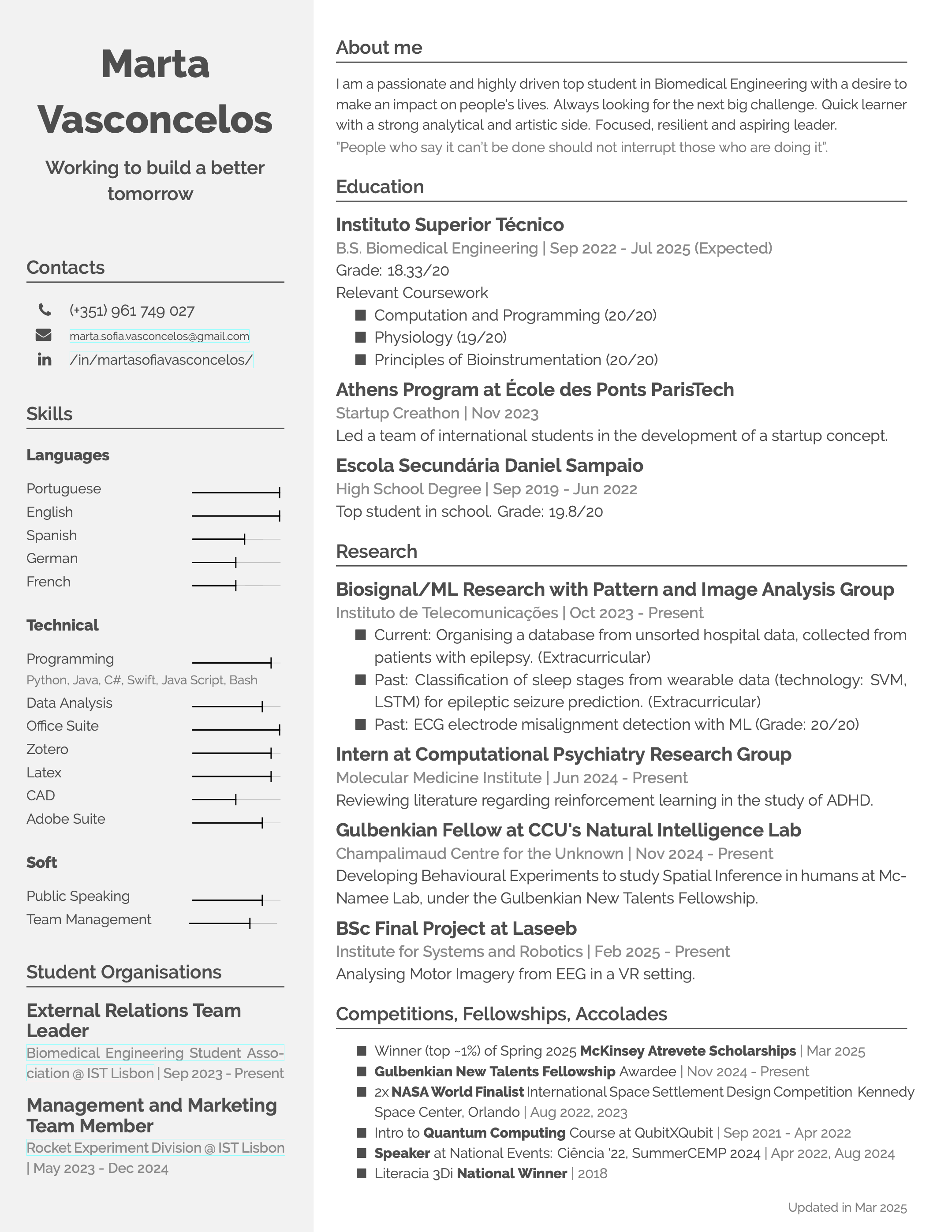 My CV